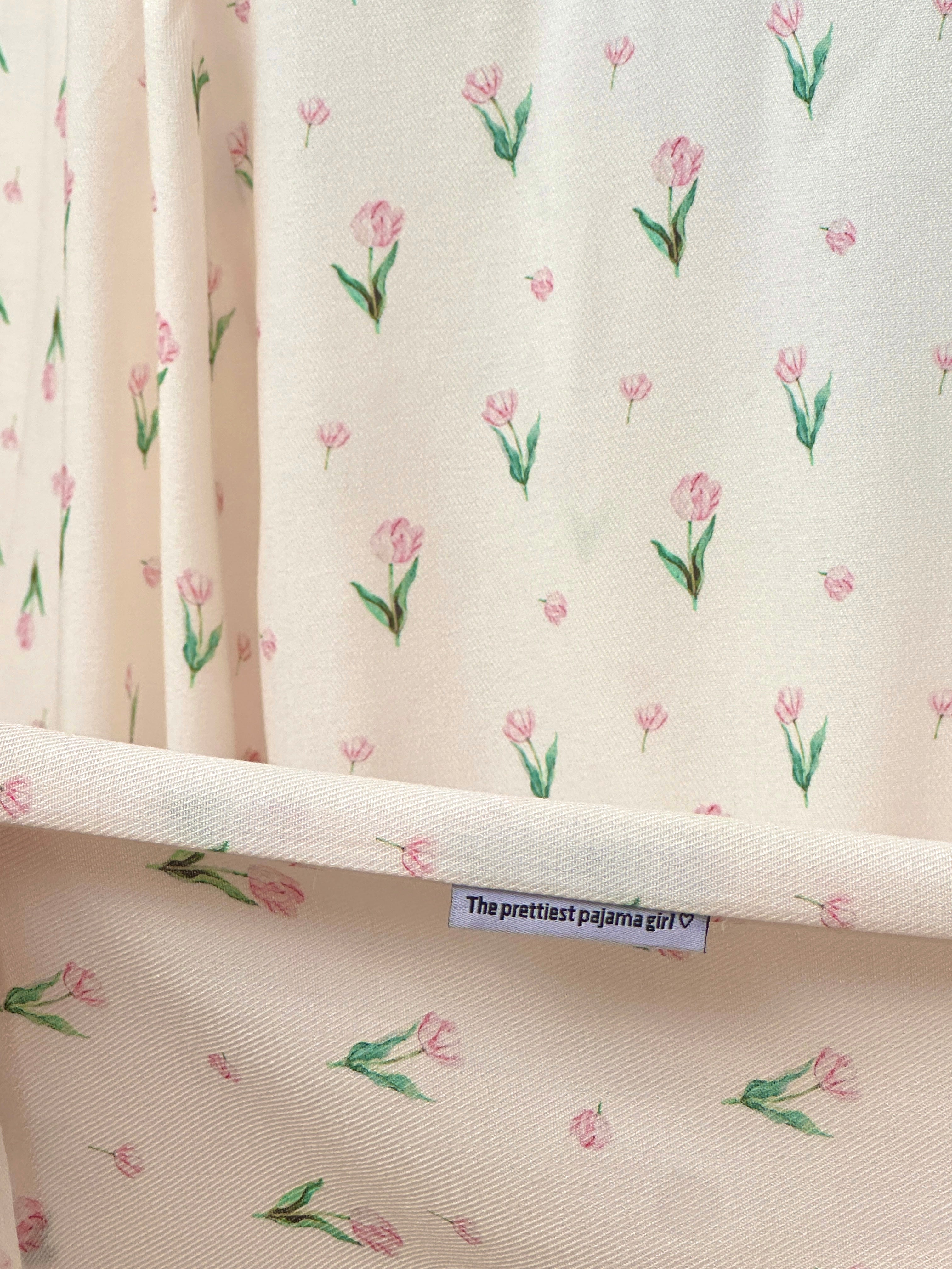 Floral wrap kimono set